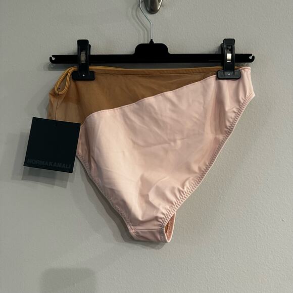 Norma KAMALI Snake Mesh Bikini Swim Bottoms Separates Blush Pink - Picture 4 of 5